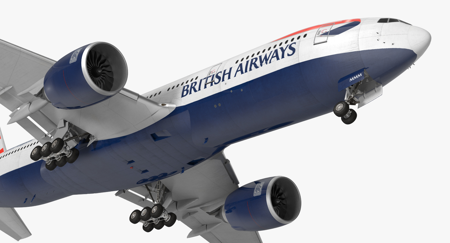 3D model Boeing 777 200 British Airways