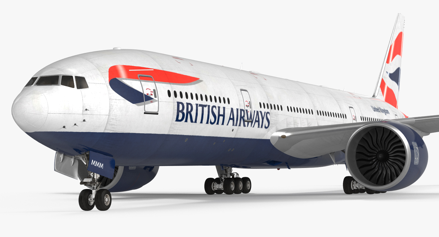 3D model Boeing 777 200 British Airways