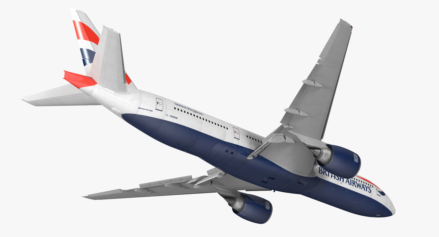 3D model Boeing 777 200 British Airways