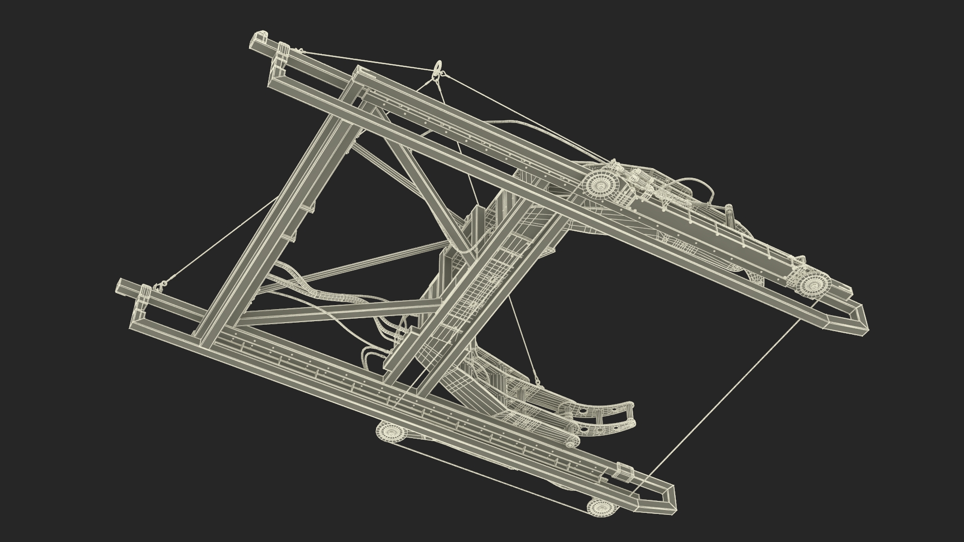 3D model Offshore Subsea Excavation Cutter Rigged