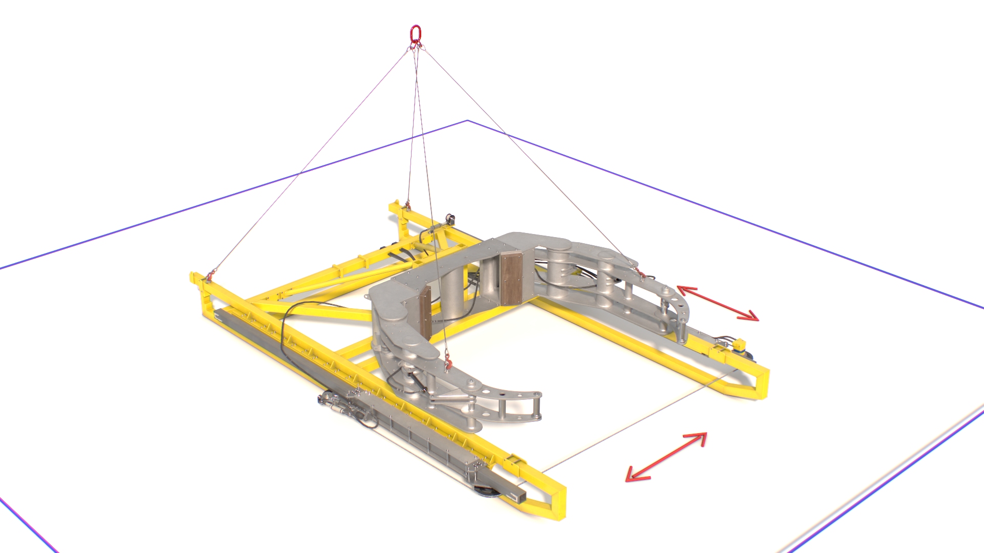 3D model Offshore Subsea Excavation Cutter Rigged