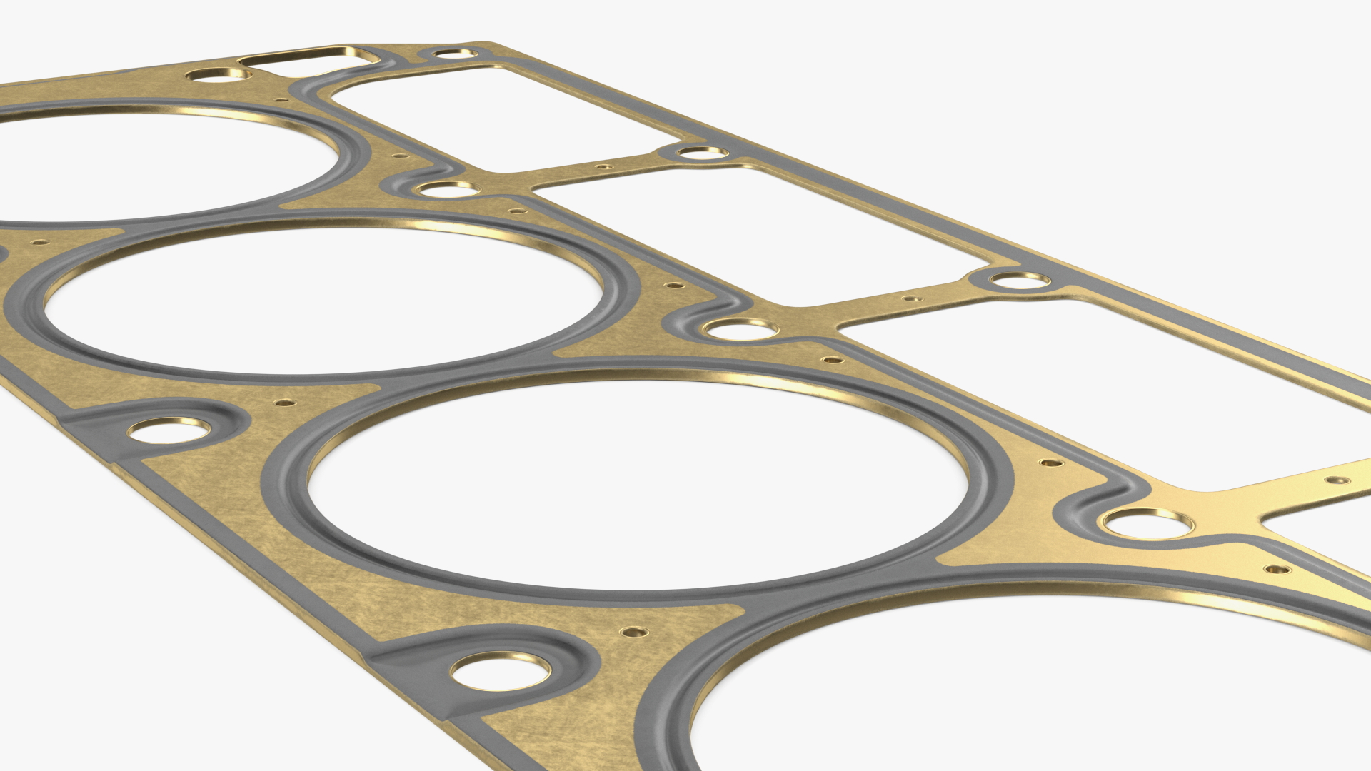 Cylinder Head Gasket GM Brass 3D model