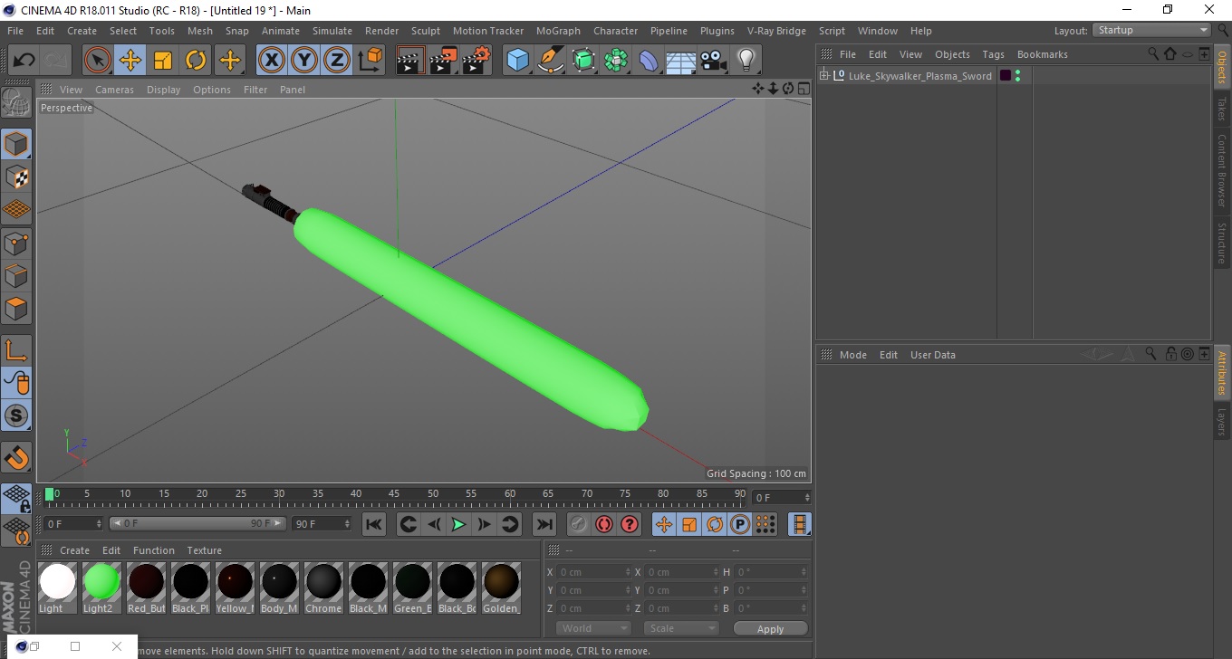 Luke Skywalker Plasma Sword 3D