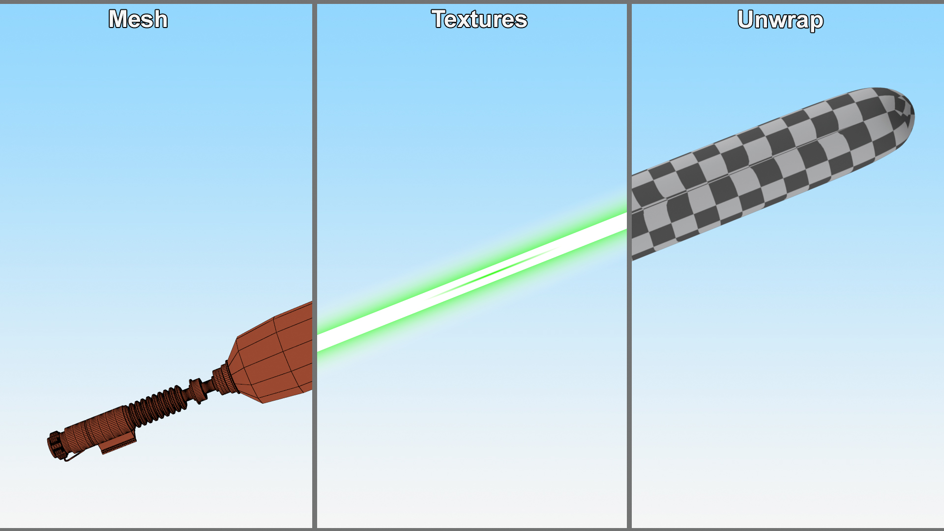 Luke Skywalker Plasma Sword 3D