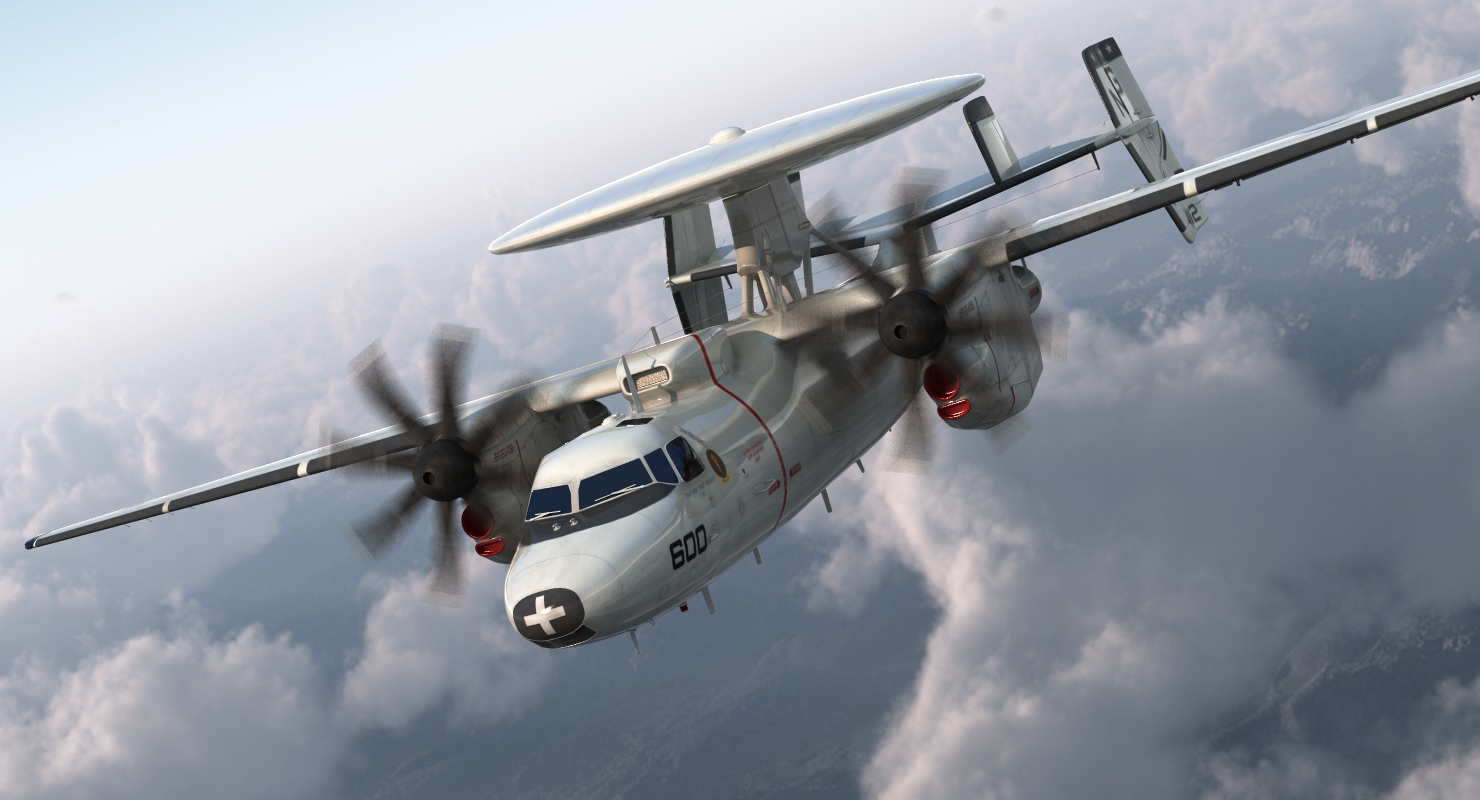 3D Grumman E 2 Hawkeye tactical Early Warning Aircraft