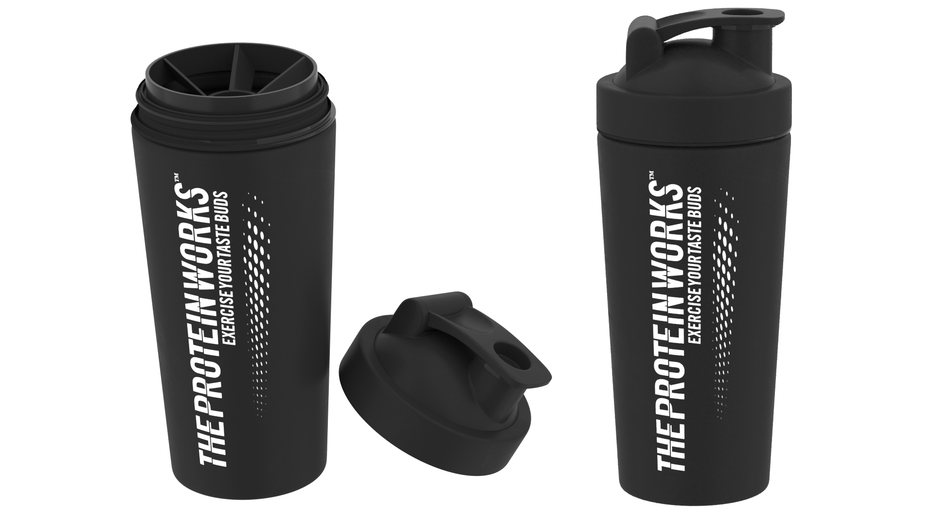 The Protein Works Matte Black Protein Shaker 3D model