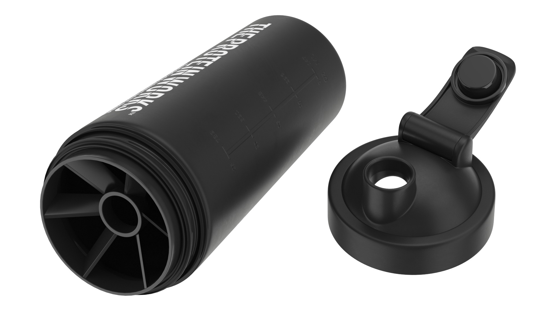 The Protein Works Matte Black Protein Shaker 3D model