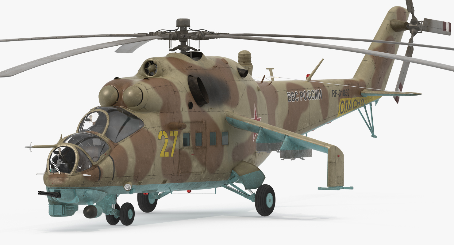 3D model Russian Helicopter Mil Mi 24 2