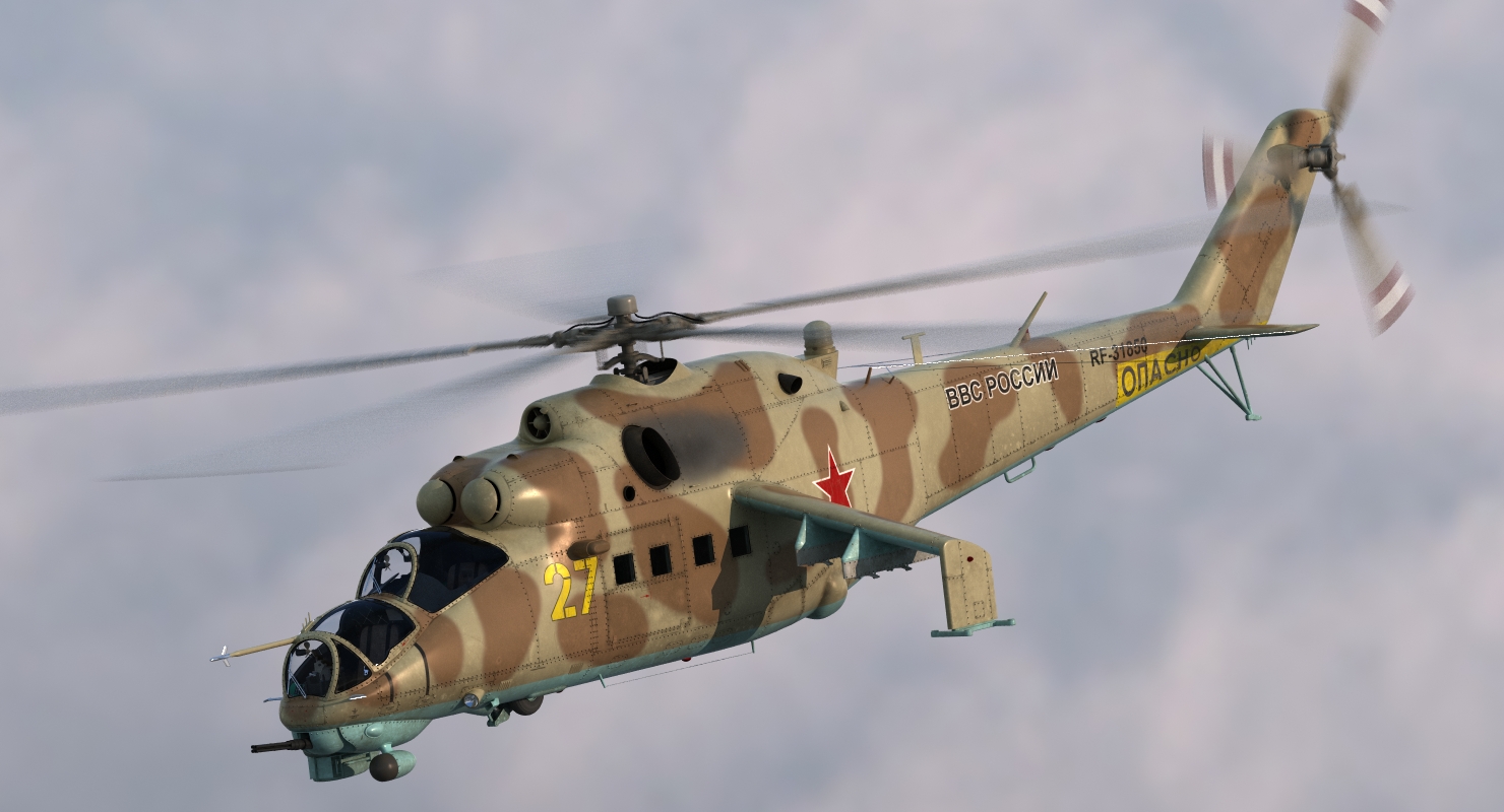 3D model Russian Helicopter Mil Mi 24 2