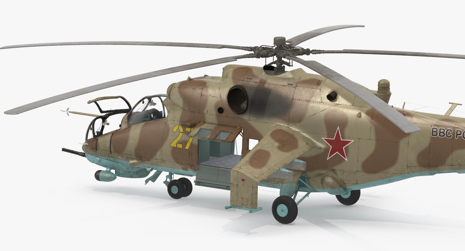 3D model Russian Helicopter Mil Mi 24 2