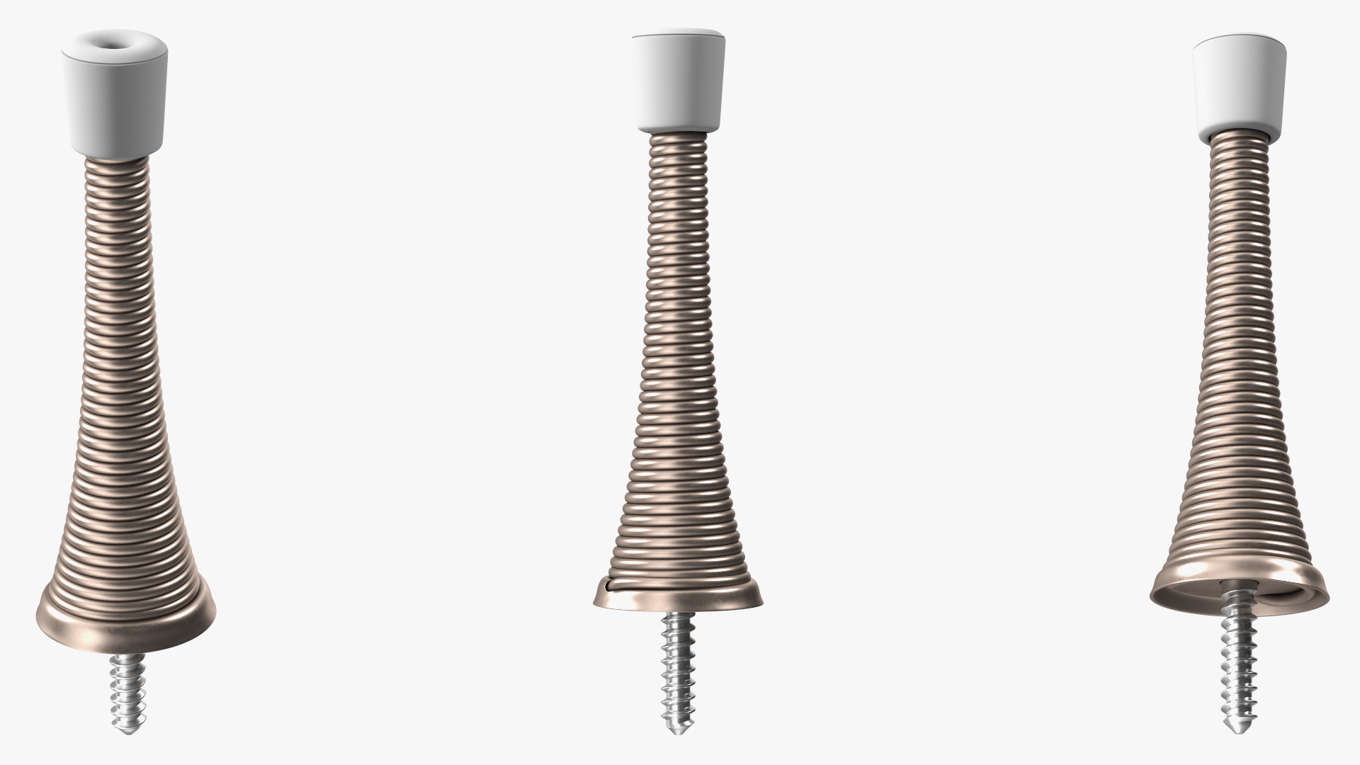 3D Chrome Spring Door Stop model