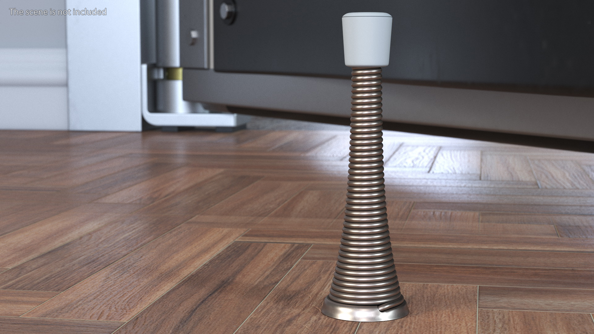 3D Chrome Spring Door Stop model