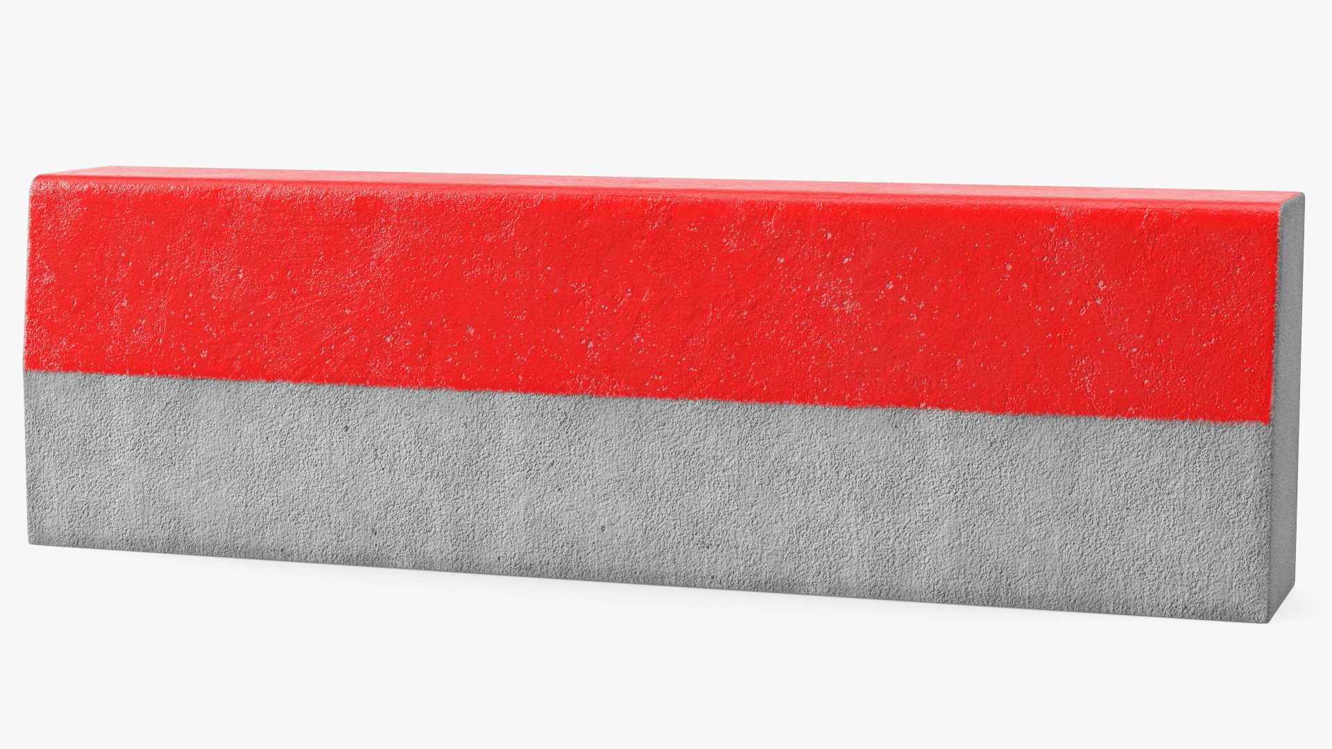 3D Street Curb 1m Red model