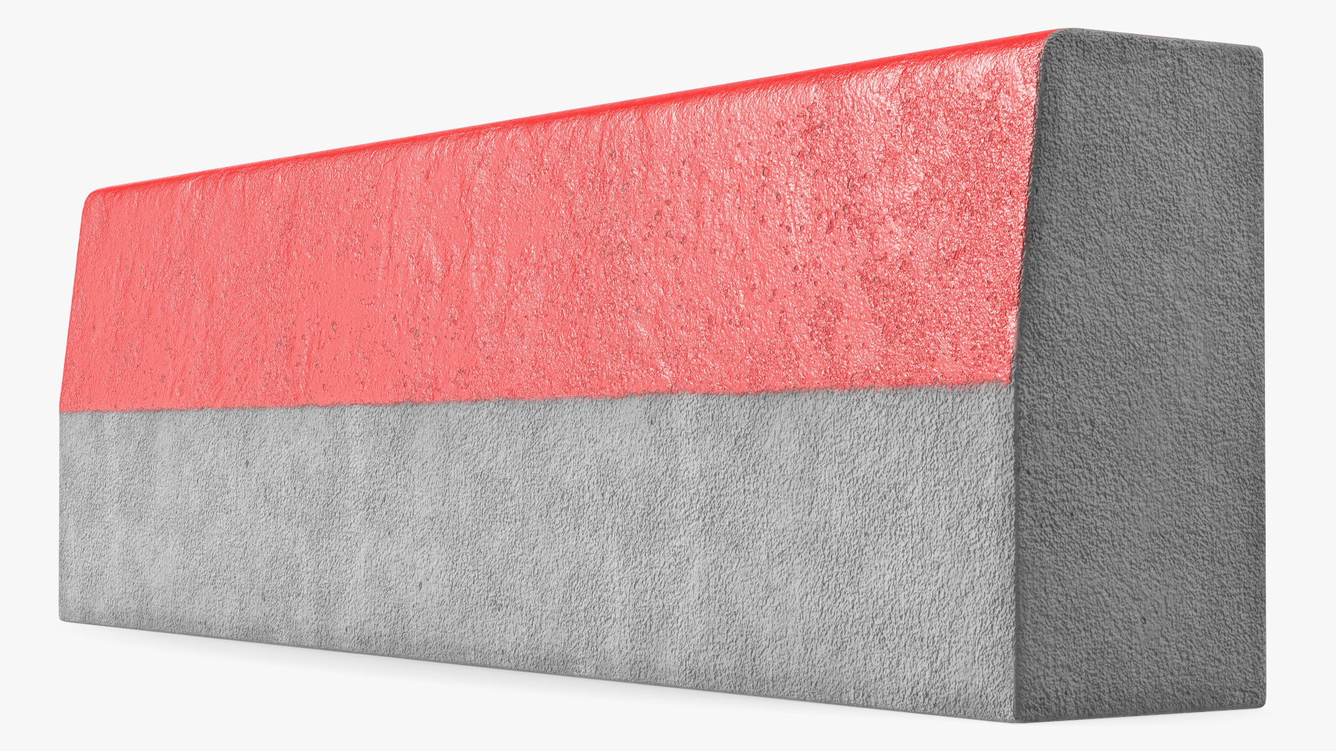 3D Street Curb 1m Red model