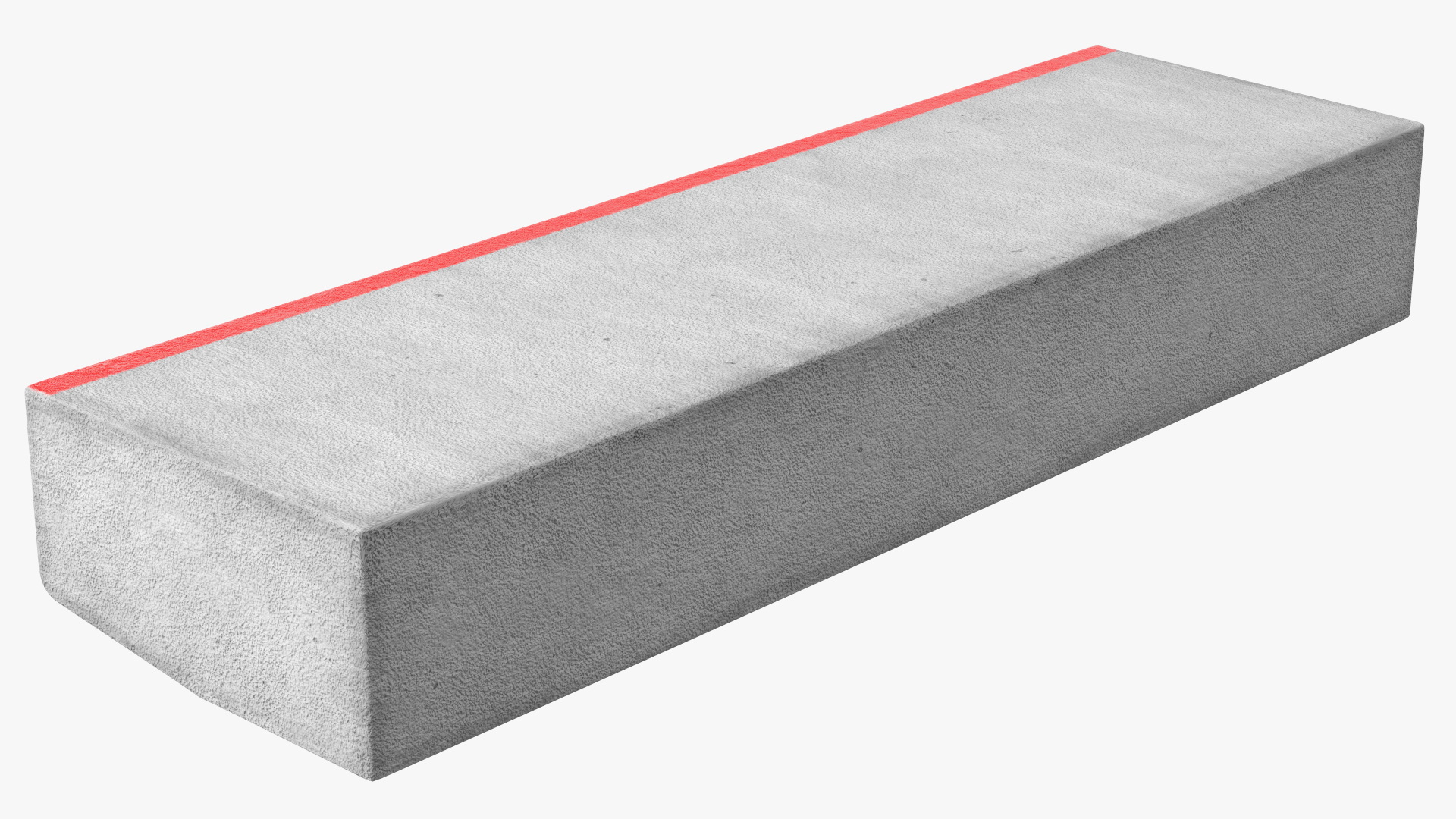 3D Street Curb 1m Red model