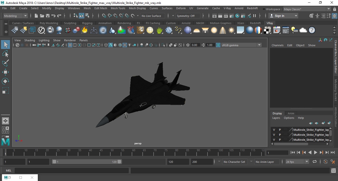 Multirole Strike Fighter 3D model