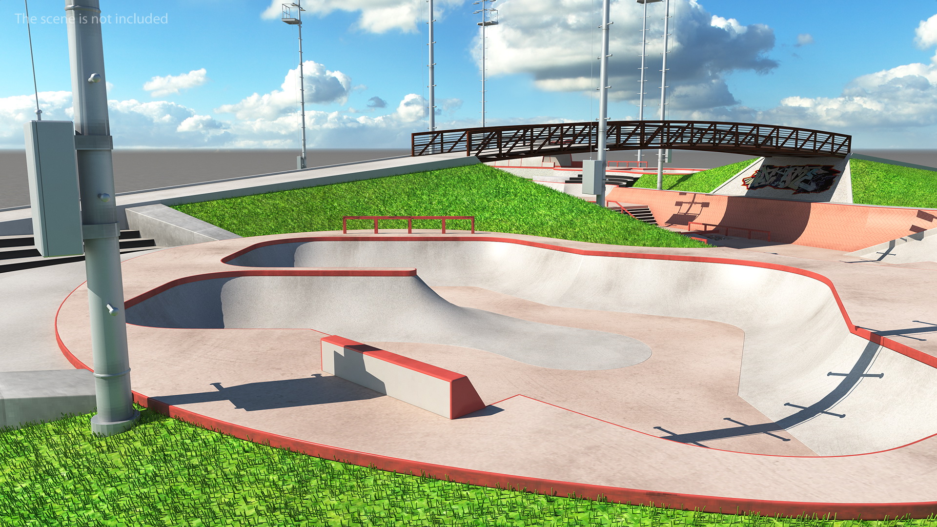 Outdoor Skate Park Fur 3D