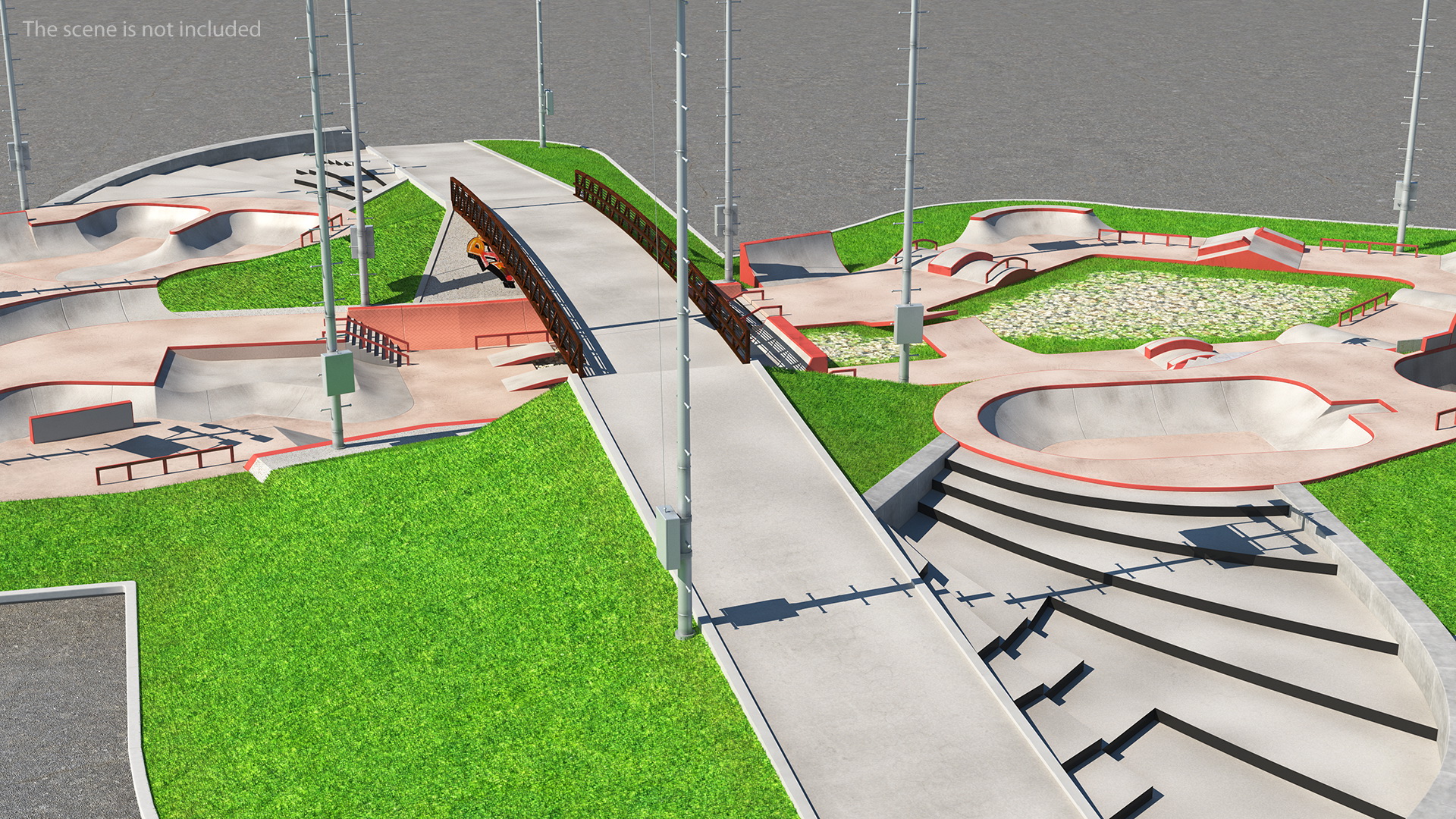 Outdoor Skate Park Fur 3D