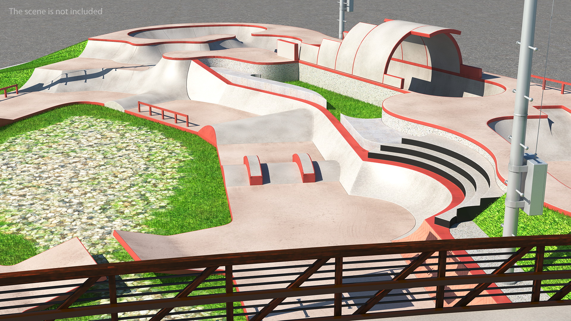 Outdoor Skate Park Fur 3D