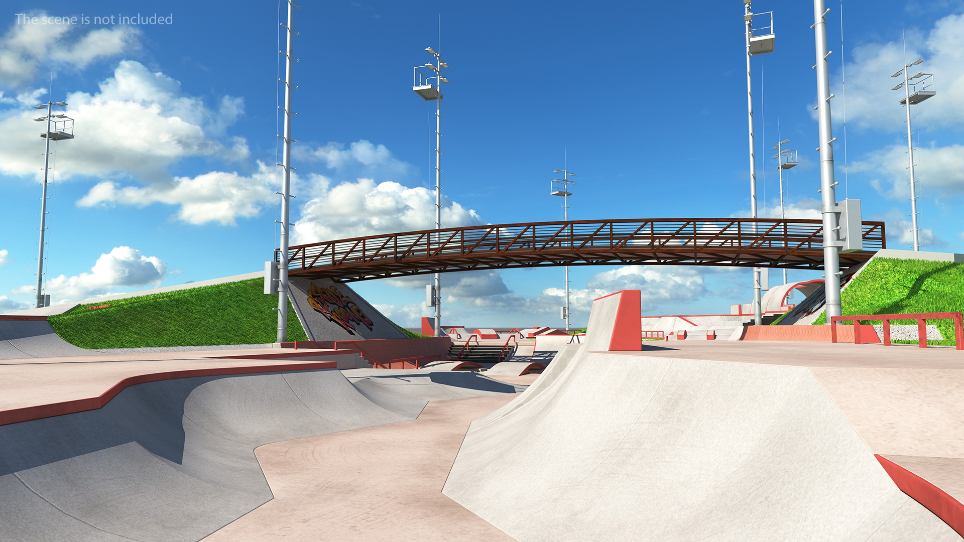 Outdoor Skate Park Fur 3D