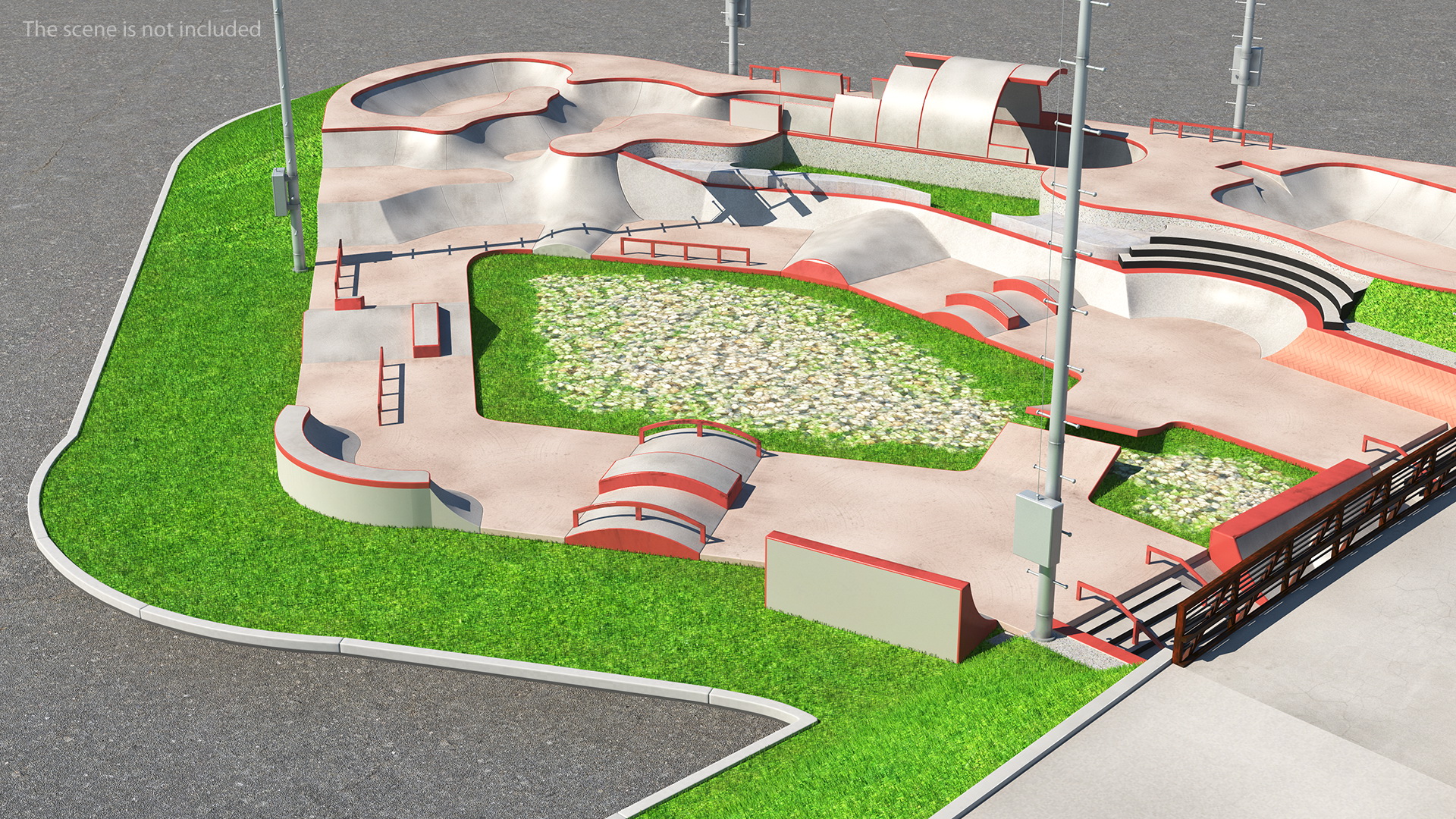 Outdoor Skate Park Fur 3D