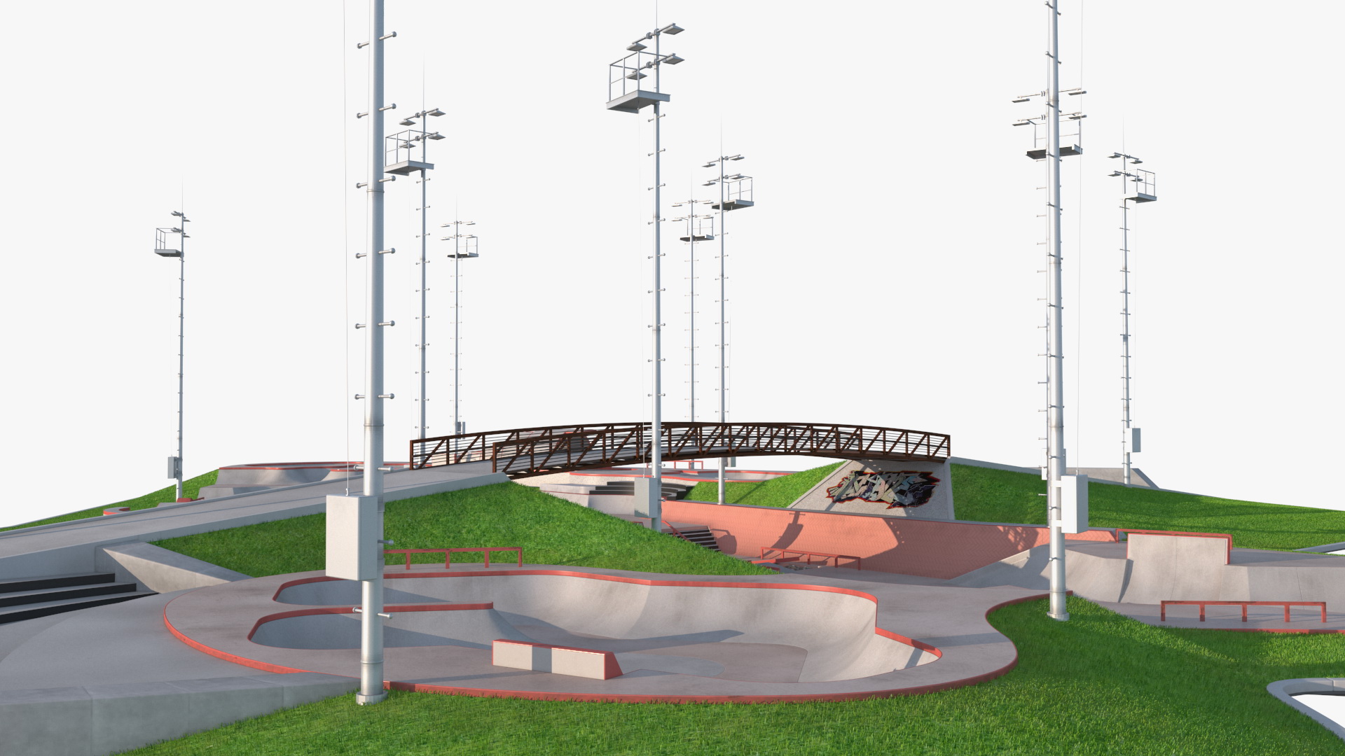 Outdoor Skate Park Fur 3D