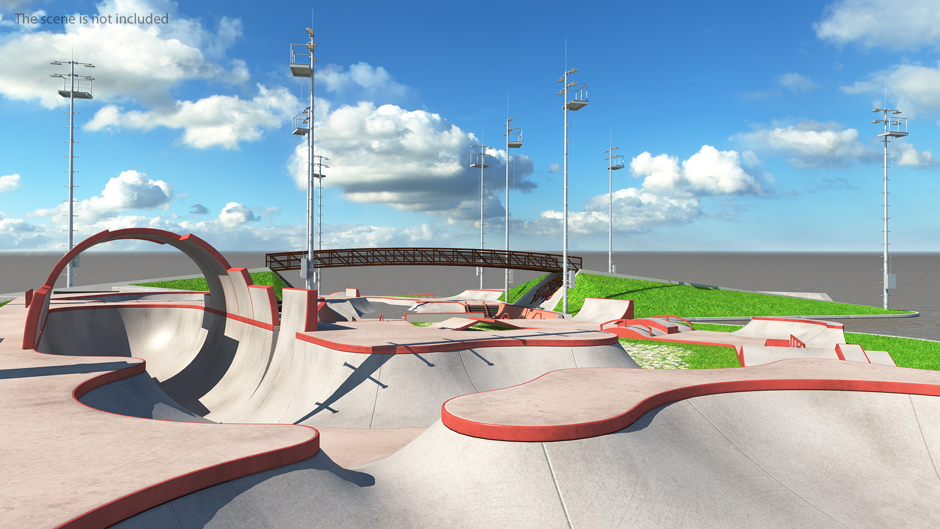 Outdoor Skate Park Fur 3D