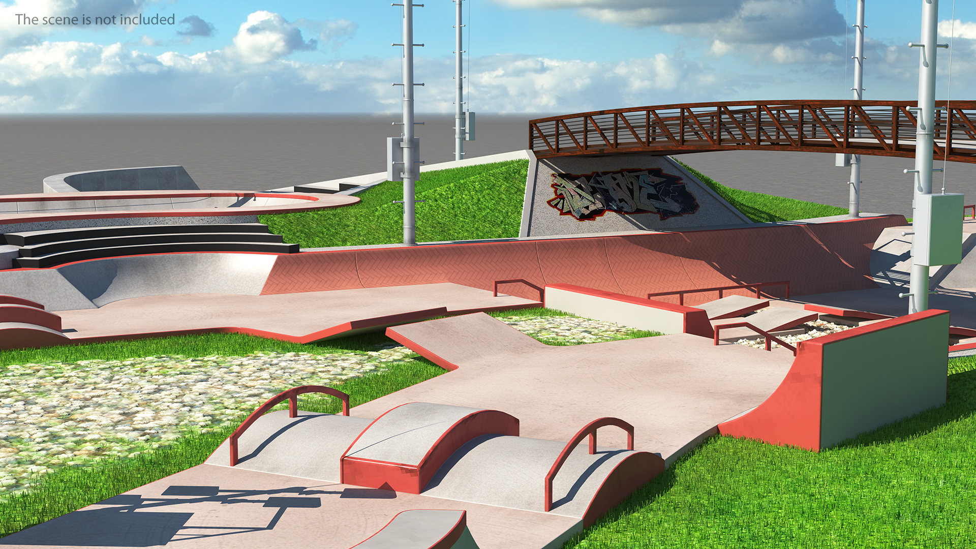 Outdoor Skate Park Fur 3D