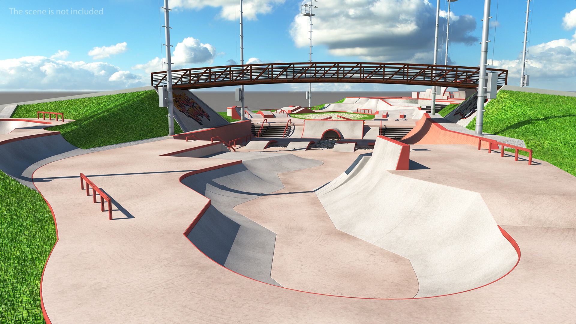 Outdoor Skate Park Fur 3D