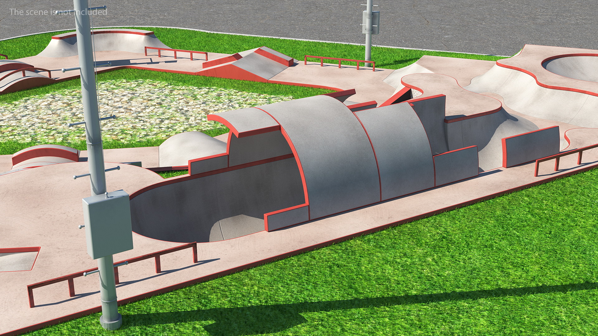 Outdoor Skate Park Fur 3D