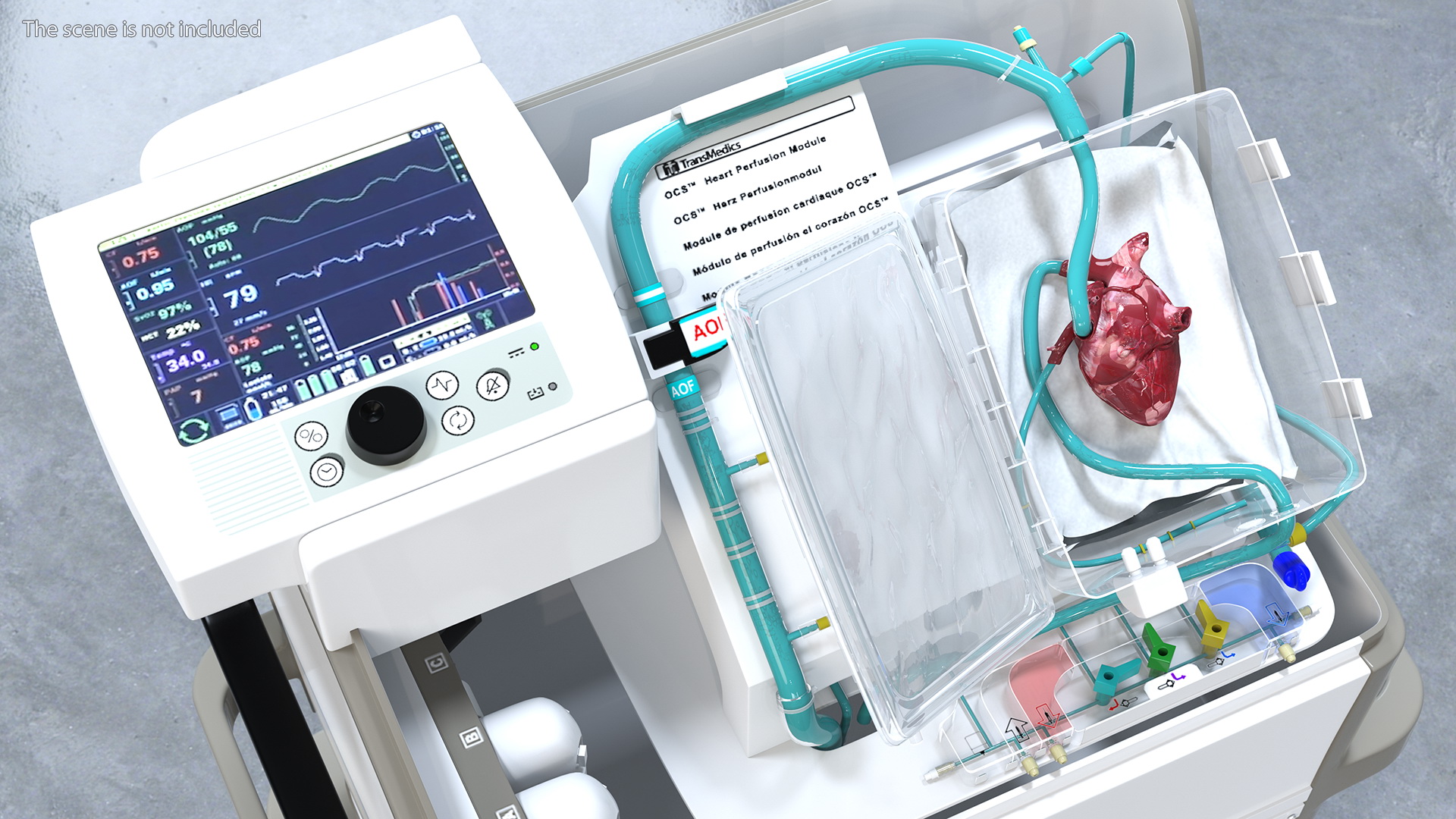 3D Organ Care System with Heart model