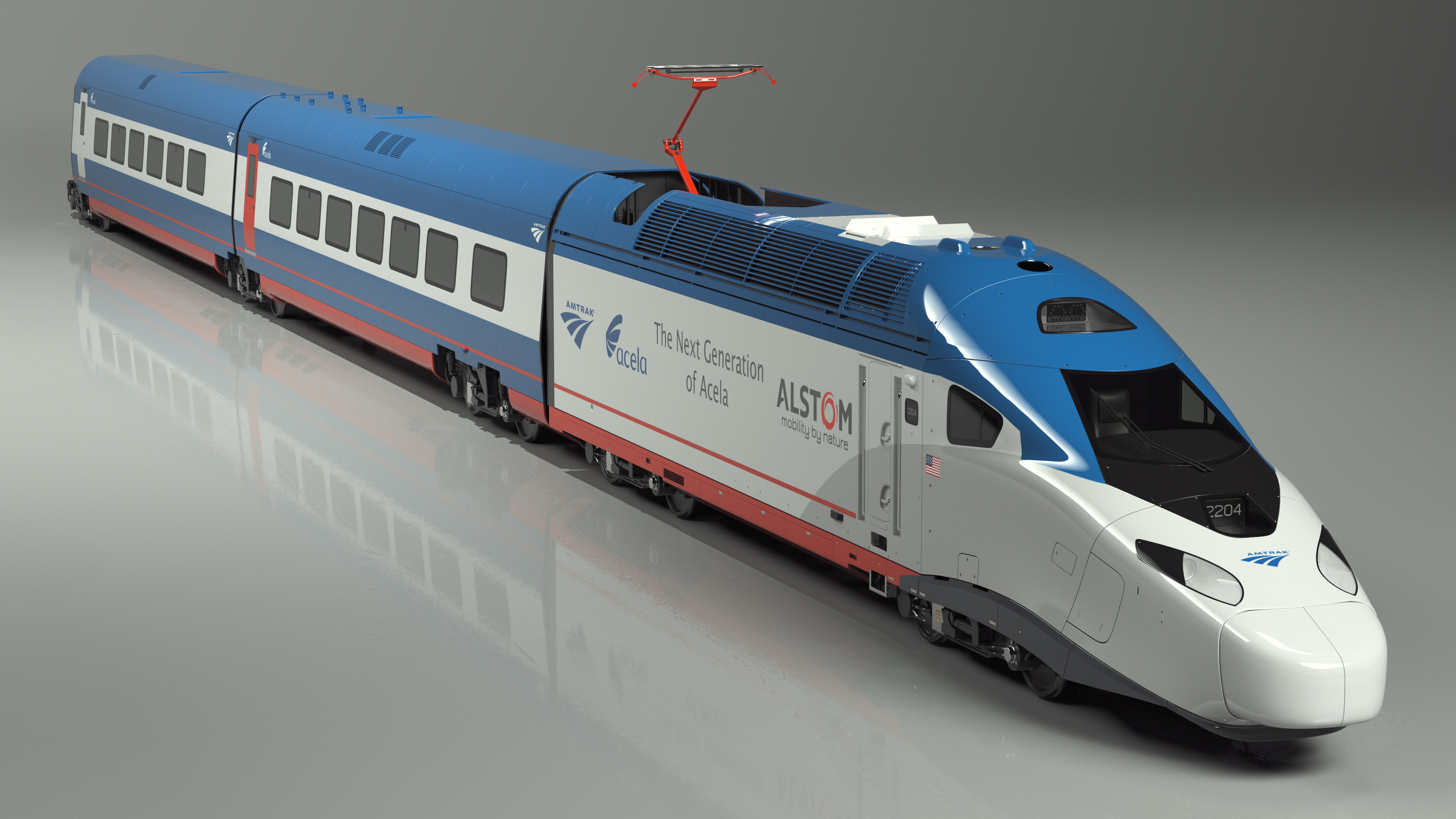 Amtrak Alstom Avelia Liberty Train 3D model