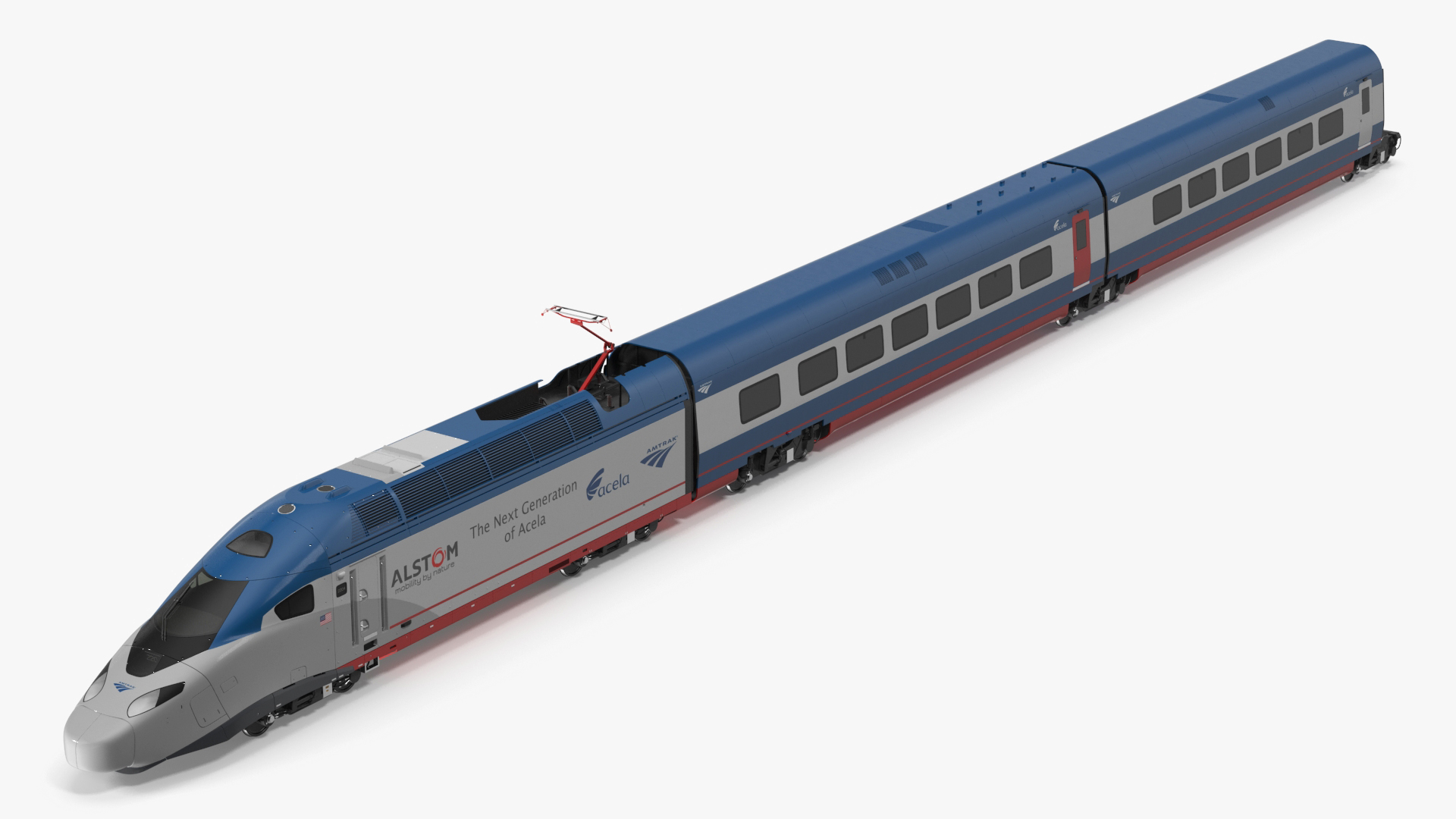 Amtrak Alstom Avelia Liberty Train 3D model