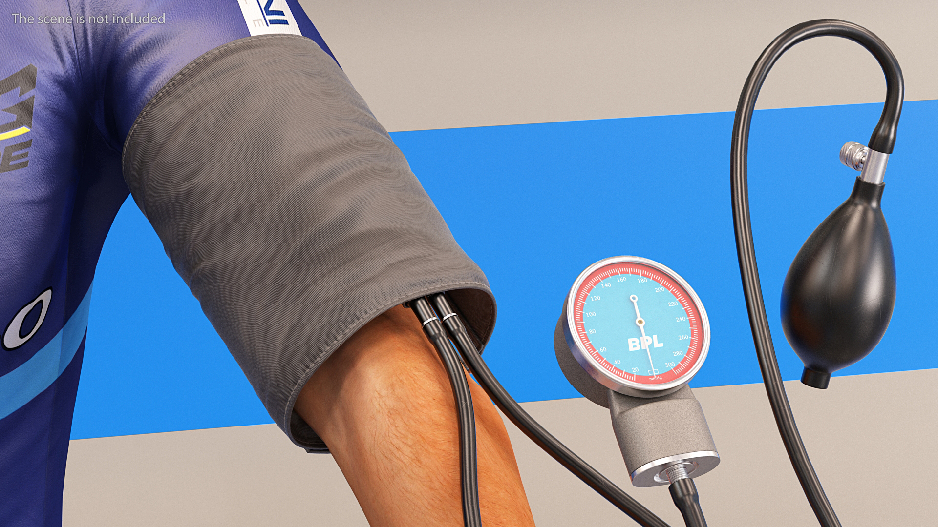 BPL Manual Aneroid Sphygmomanometer Inflated 3D model