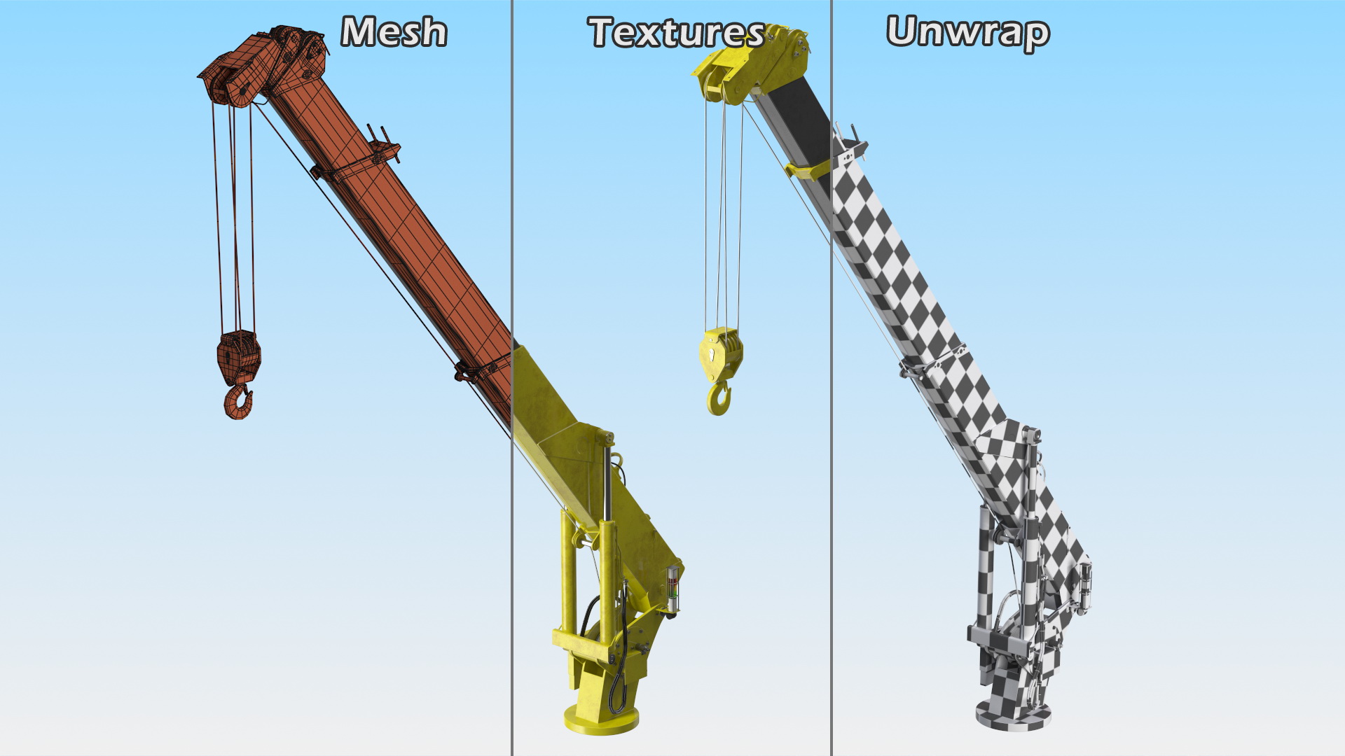 3D Heavy Duty Hydraulic Crane