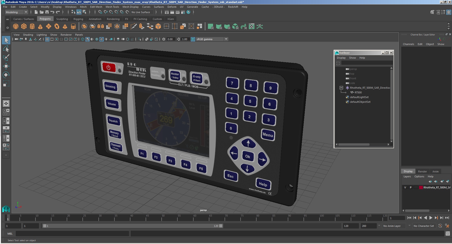 Rhotheta RT 500M SAR Direction Finder System 3D model