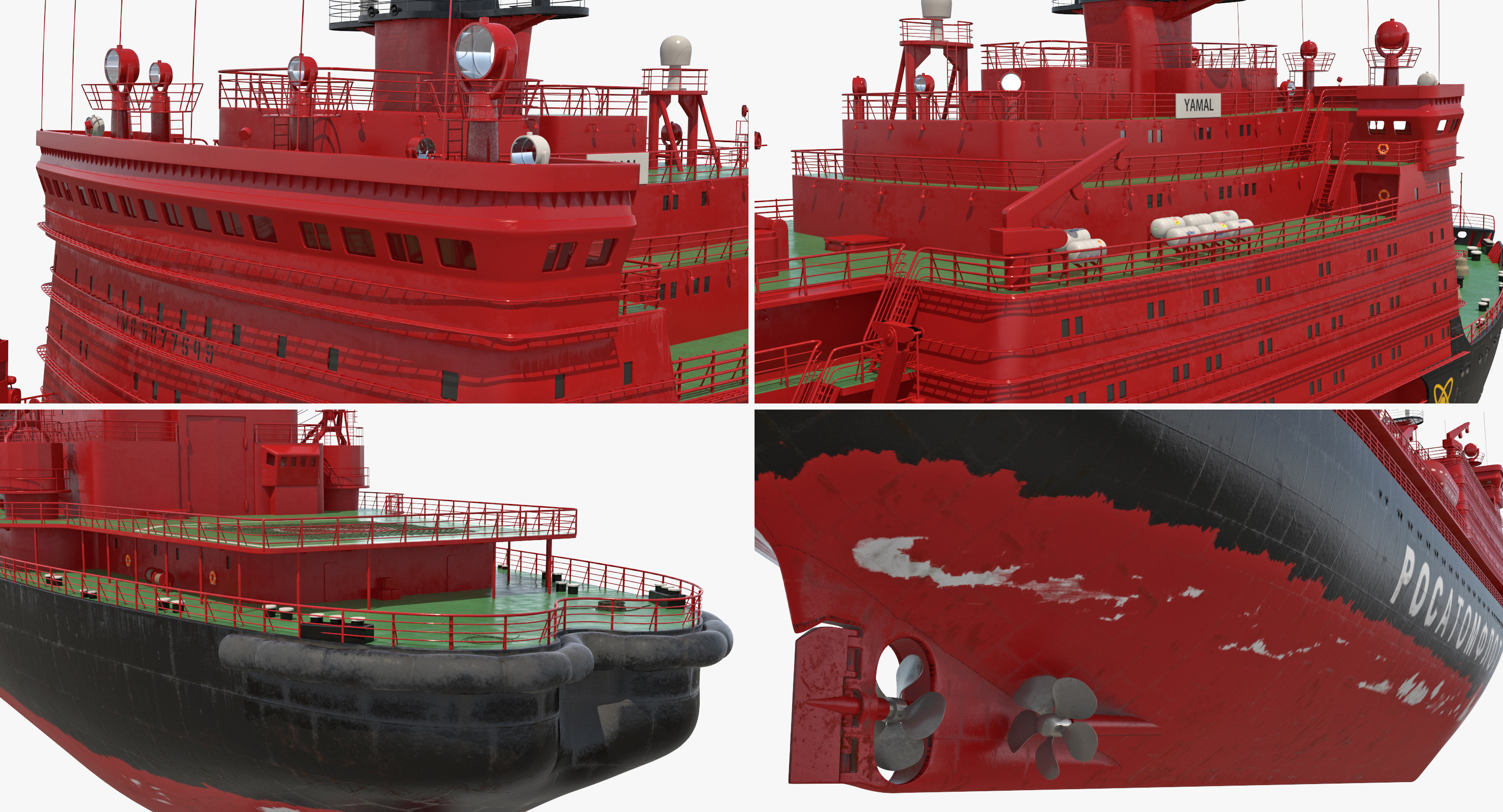 Nuclear Powered Icebreaker Yamal 3D