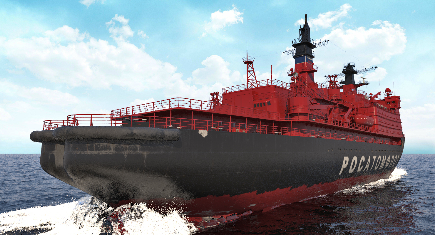 Nuclear Powered Icebreaker Yamal 3D