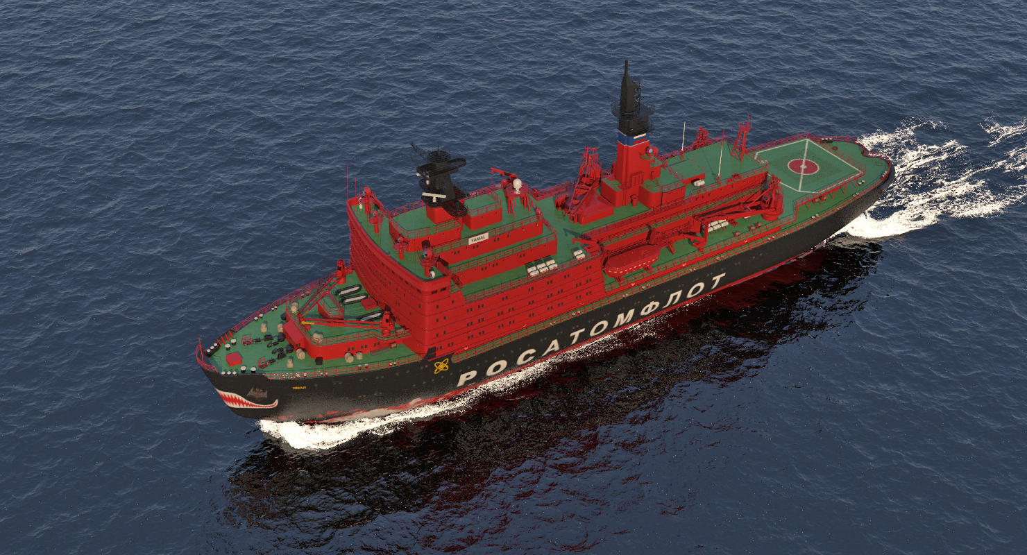 Nuclear Powered Icebreaker Yamal 3D