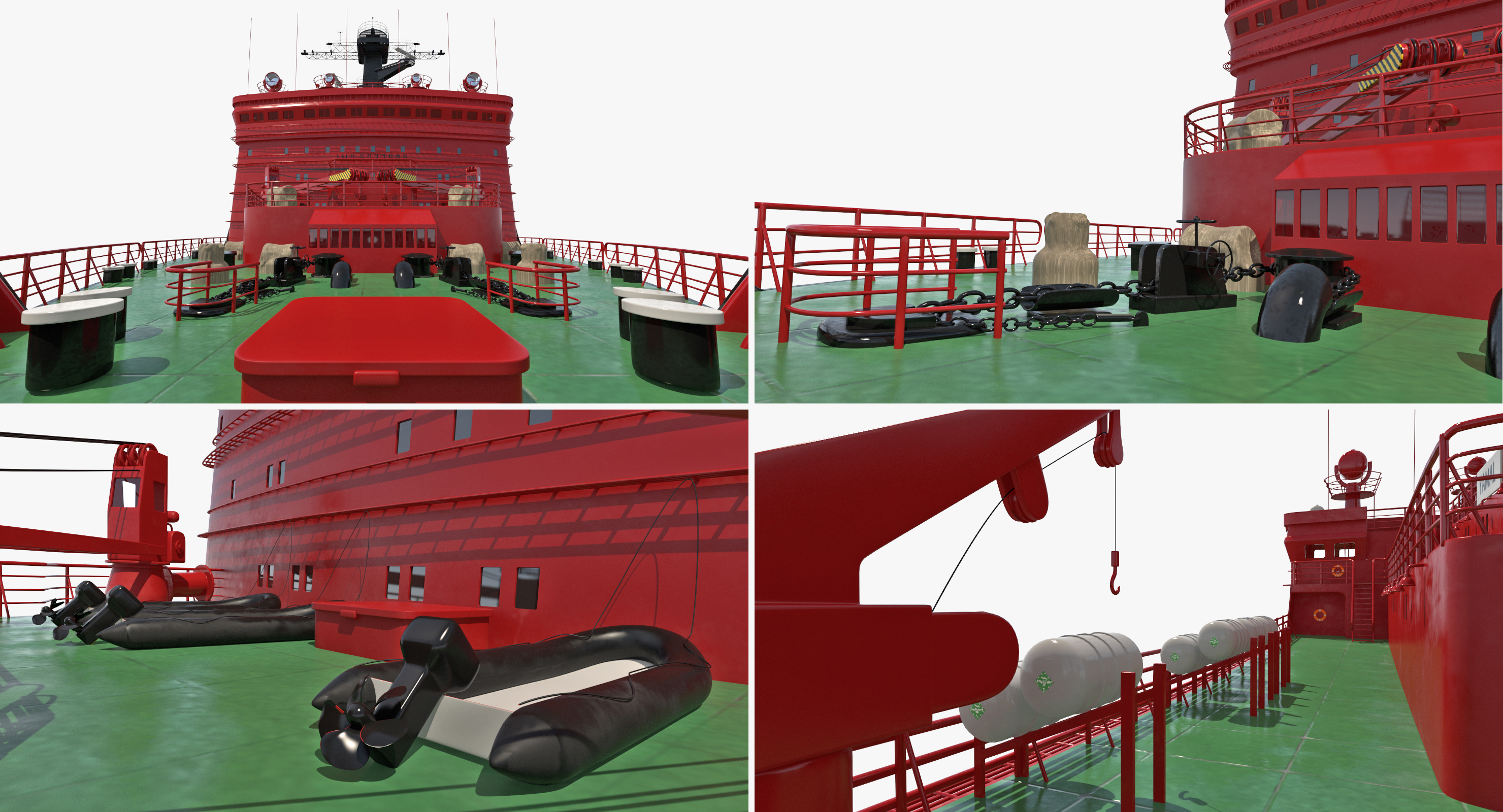 Nuclear Powered Icebreaker Yamal 3D