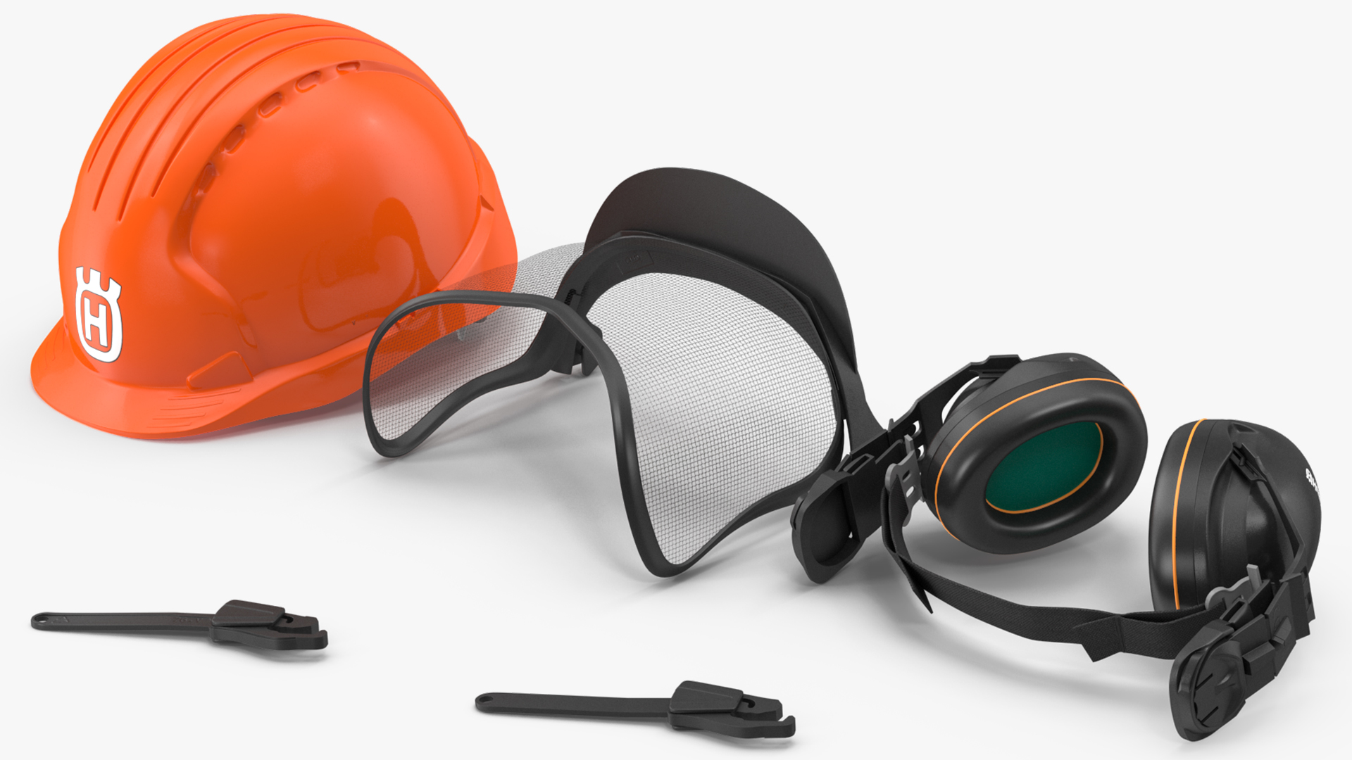 3D Orange Helmet Protect Head Husqvarna Forest model