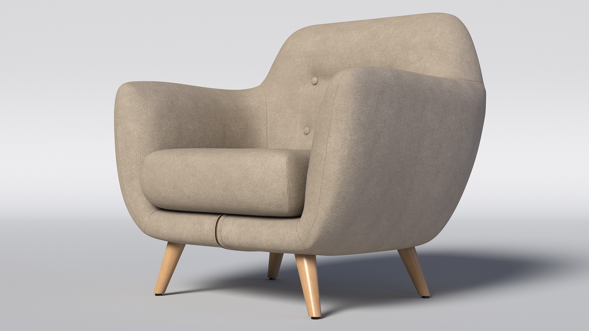 3D Loa Armchair Beige model