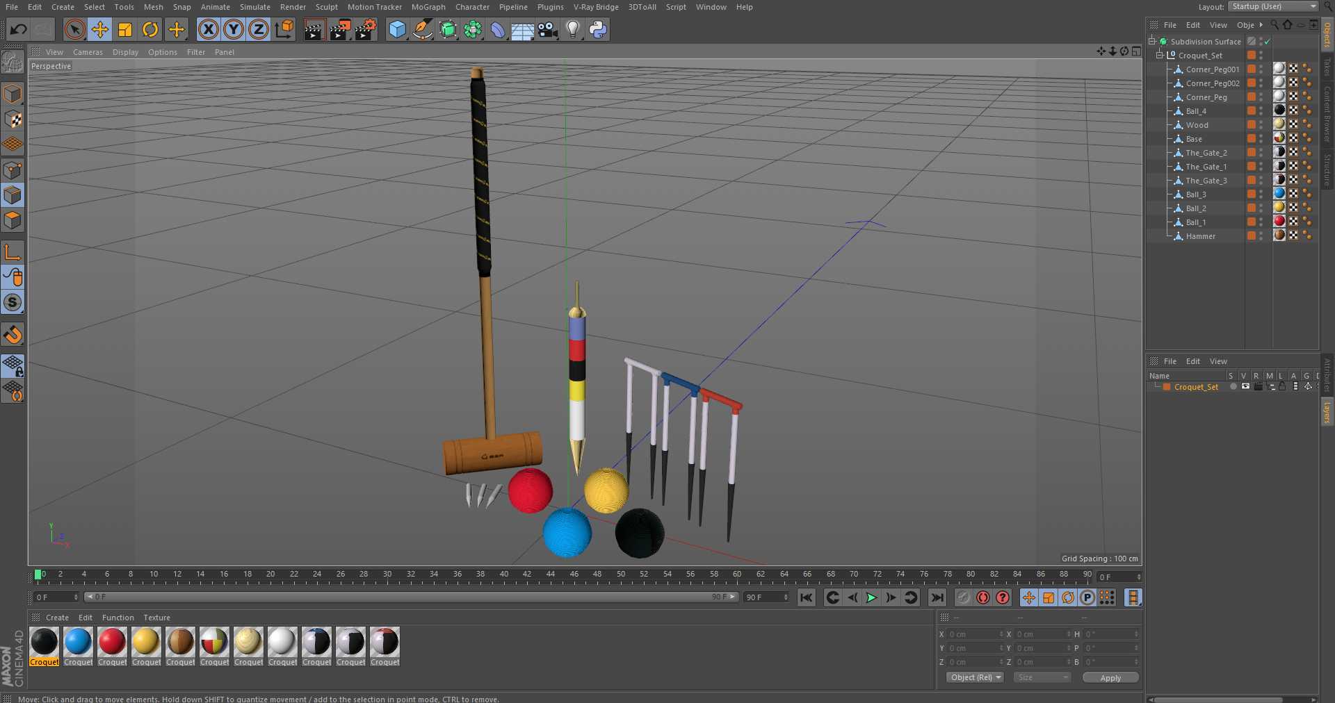 3D Croquet Set