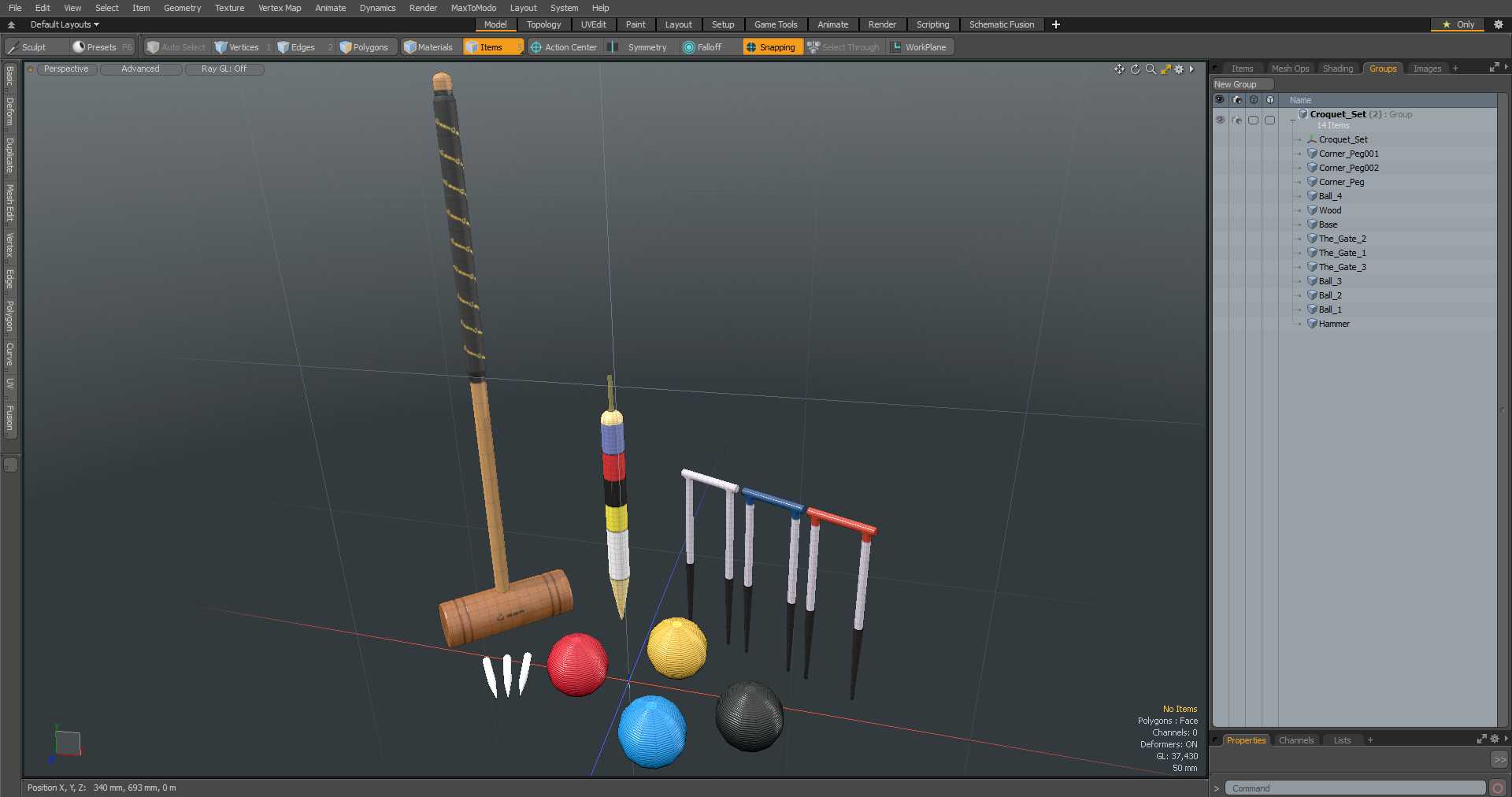 3D Croquet Set