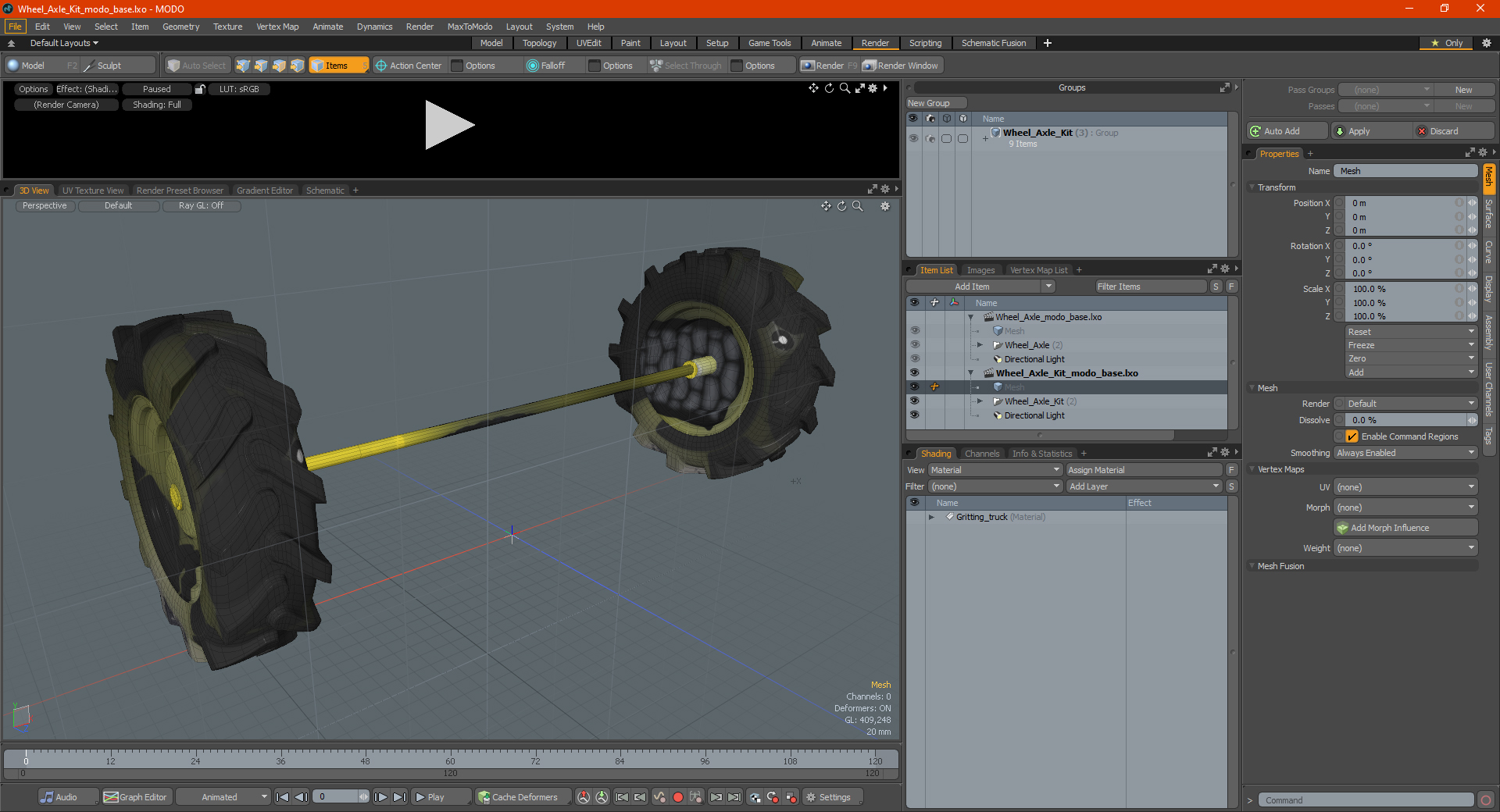 Wheel Axle Kit 3D model