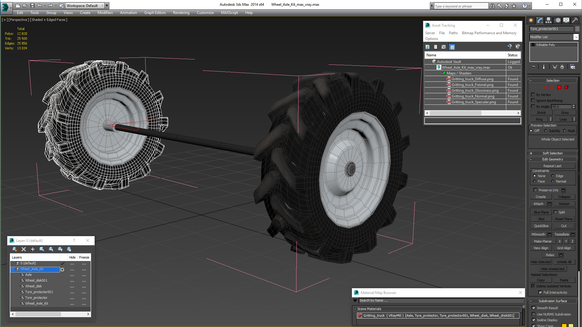 Wheel Axle Kit 3D model