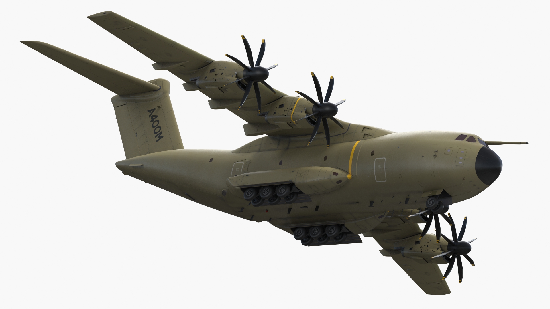 Airbus A400M Military Transport Green 3D