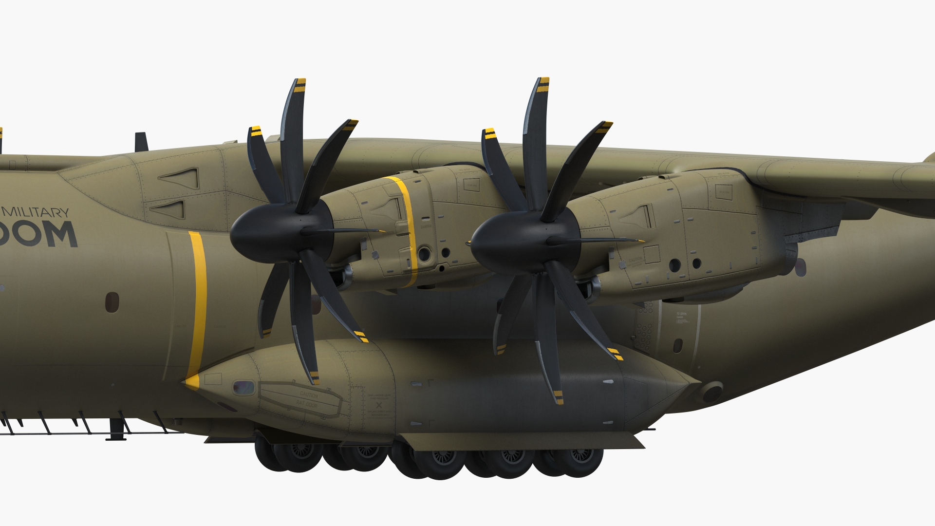 Airbus A400M Military Transport Green 3D