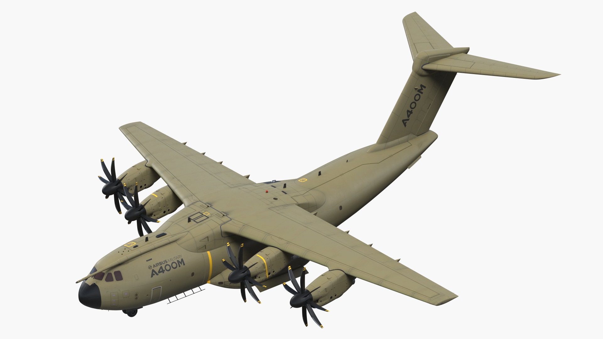 Airbus A400M Military Transport Green 3D