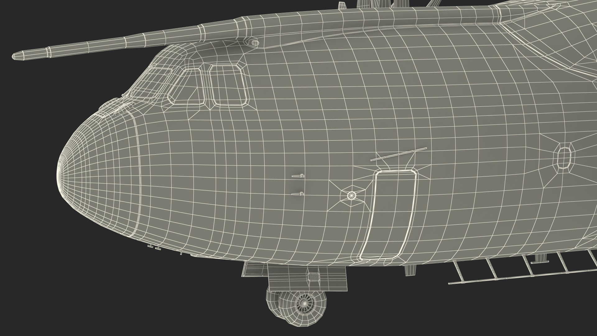 Airbus A400M Military Transport Green 3D